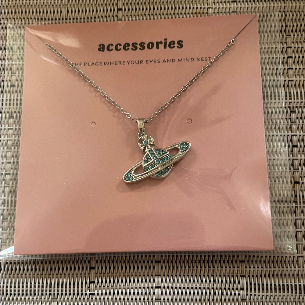Vwestwood style Planet Pendant Necklace no tarnish NEW